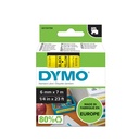 Märkband Dymo D1 6 mm svart/gul