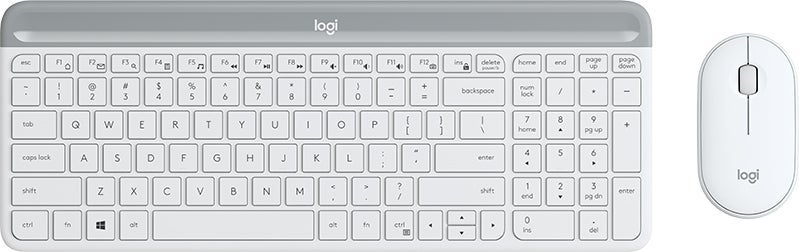 Tangentbord Desktop Logitech MK470 vit