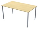 Skrivbord 140x80 cm björkmelamin/silver Lanab