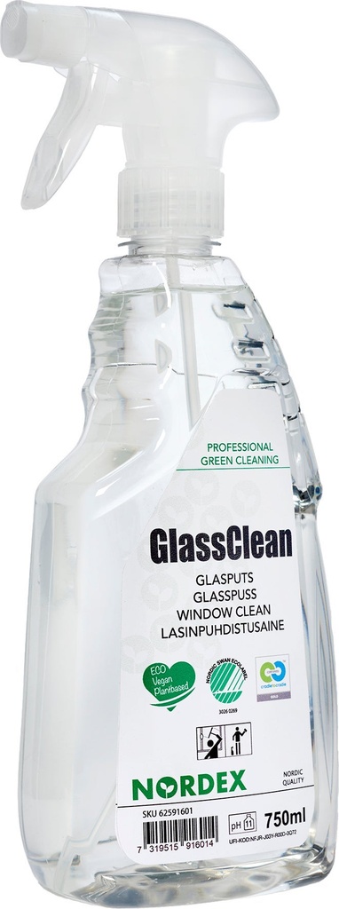 Fönsterputsmedel GlassClean 750 ml Nordex Green
