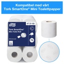 Dispenser  Toalettpapper SmartOne Mini Tork T9 Vit