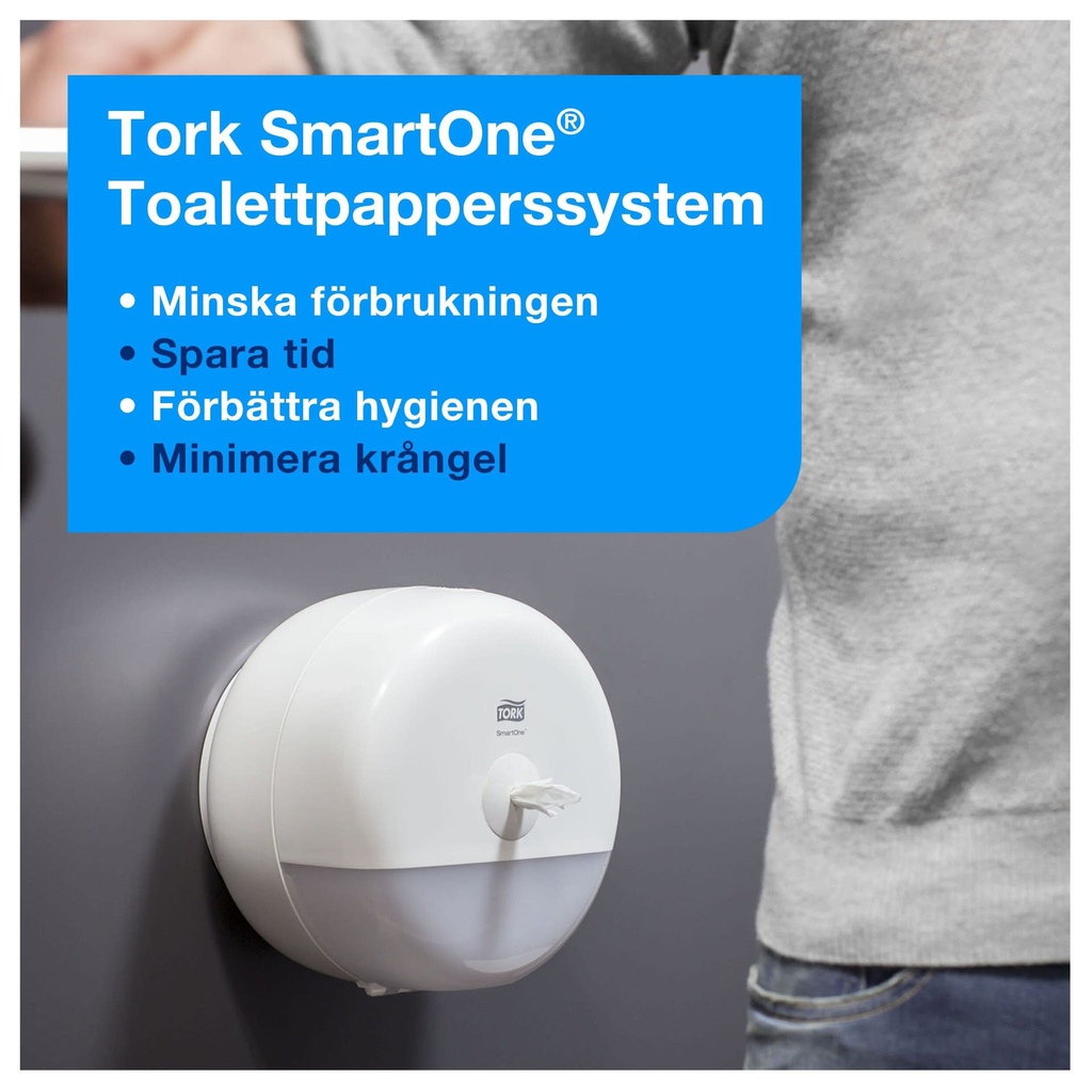Dispenser  Toalettpapper SmartOne Mini Tork T9 Vit