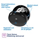 Dispenser  Toalettpapper SmartOne Mini Tork T9 Svart