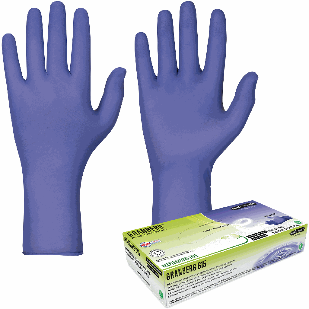 Engångshandske nitril puderfri Indigo M 100 st/fp