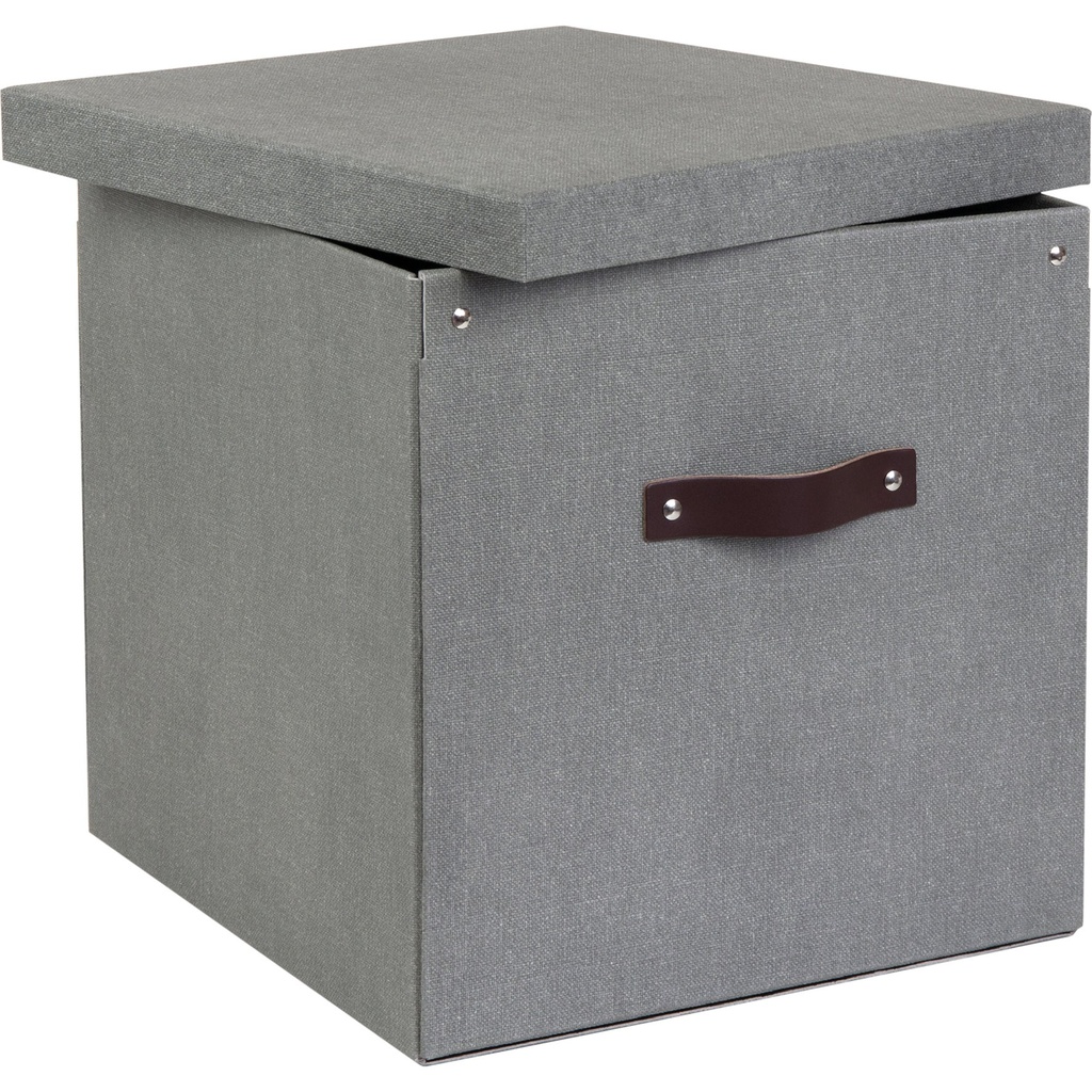 Förvaringsbox Bigso Logan canvas grå