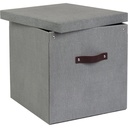 Förvaringsbox Bigso Logan canvas grå