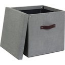 Förvaringsbox Bigso Logan canvas grå