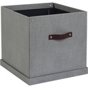 Förvaringsbox Bigso Logan canvas grå