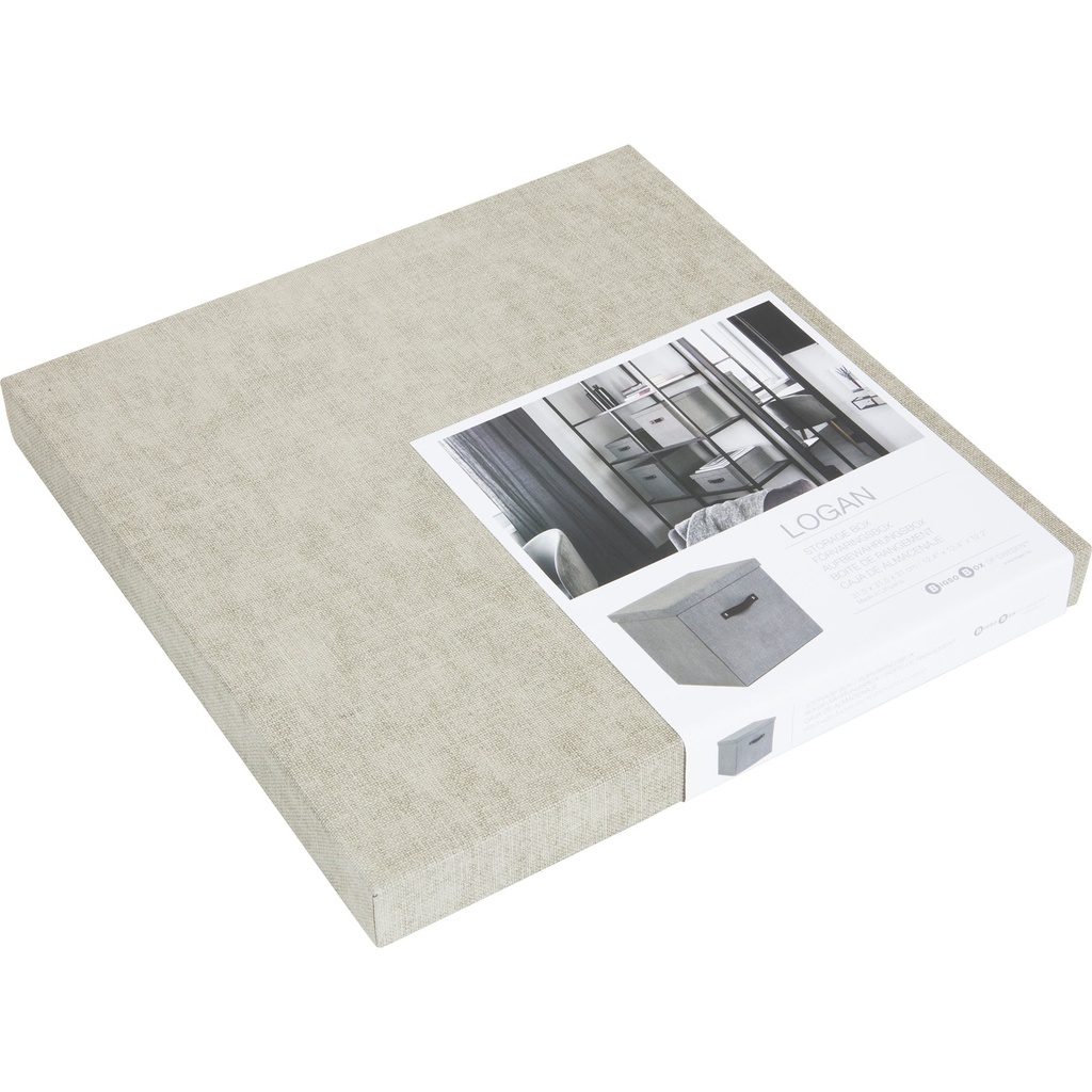 Förvaringsbox Bigso Logan canvas linen