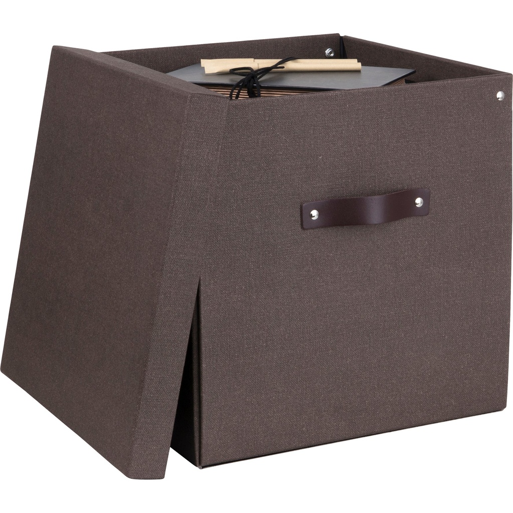 Förvaringsbox Bigso Logan canvas brun