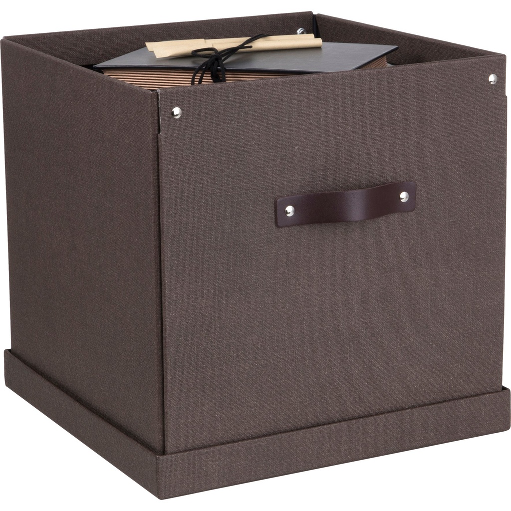Förvaringsbox Bigso Logan canvas brun