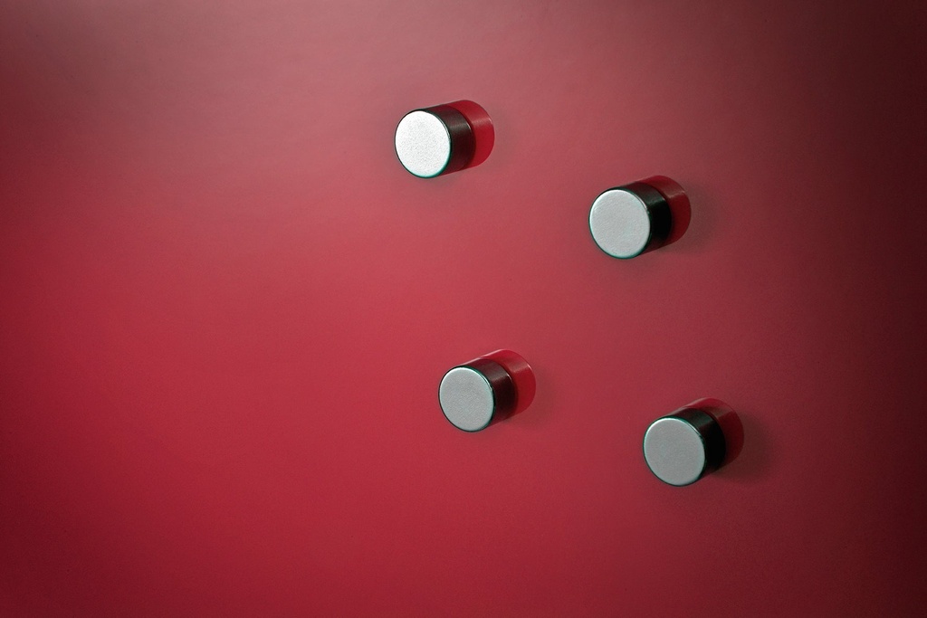Magnet glastavla 6/fp silver