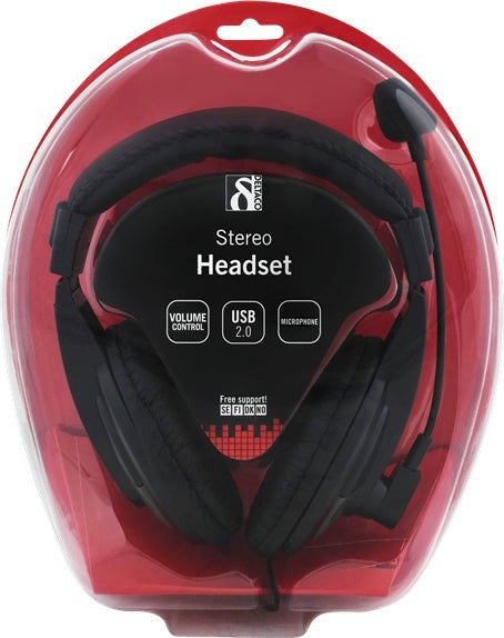 Headset Deltaco HL-57  USB Svart