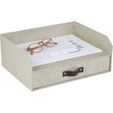 Brevkorg Bigso Walter med låda canvas linen