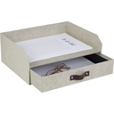 Brevkorg Bigso Walter med låda canvas linen