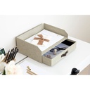Brevkorg Bigso Walter med låda canvas linen