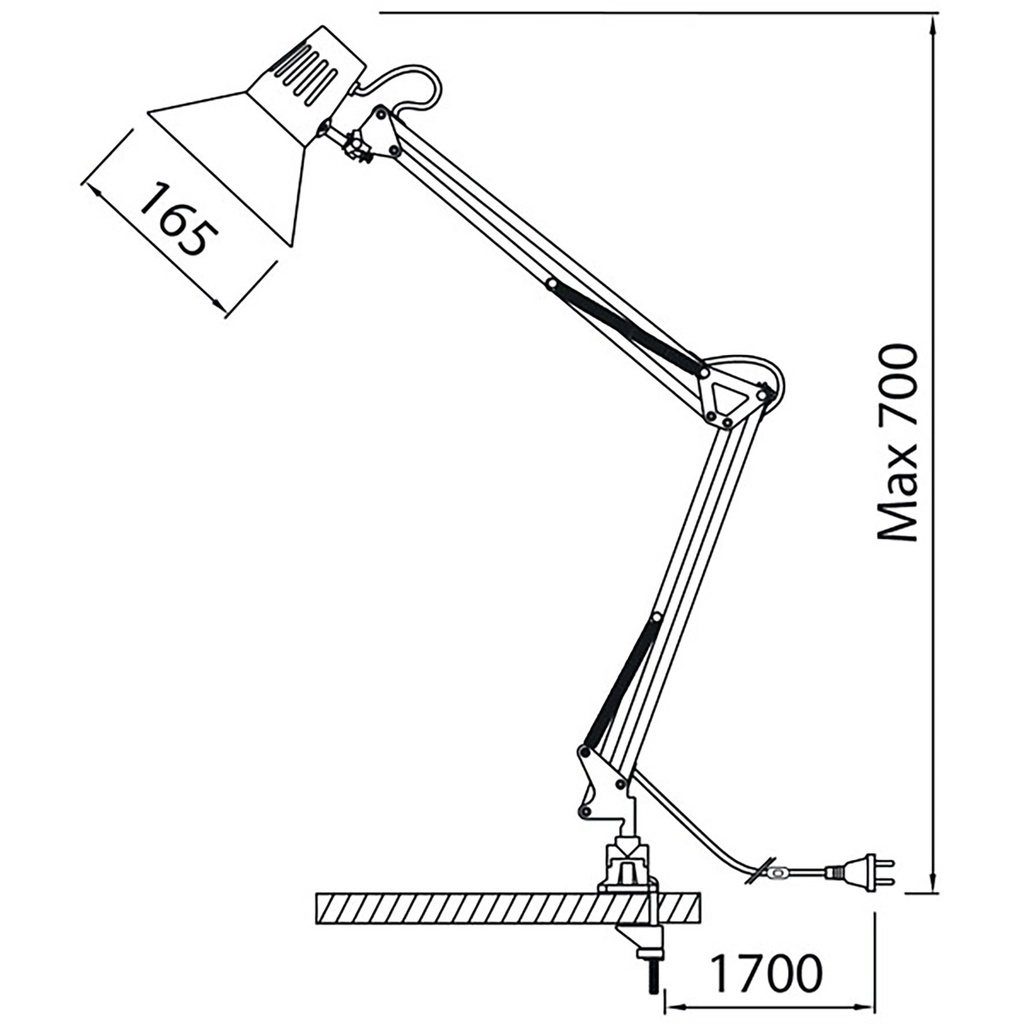 Skrivbordslampa Venla Svart
