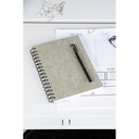Anteckningsbok Bigso A5 olinjerad canvas linen