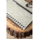 Anteckningsbok Bigso A5 olinjerad canvas linen