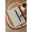 Anteckningsbok Bigso A5 olinjerad canvas linen