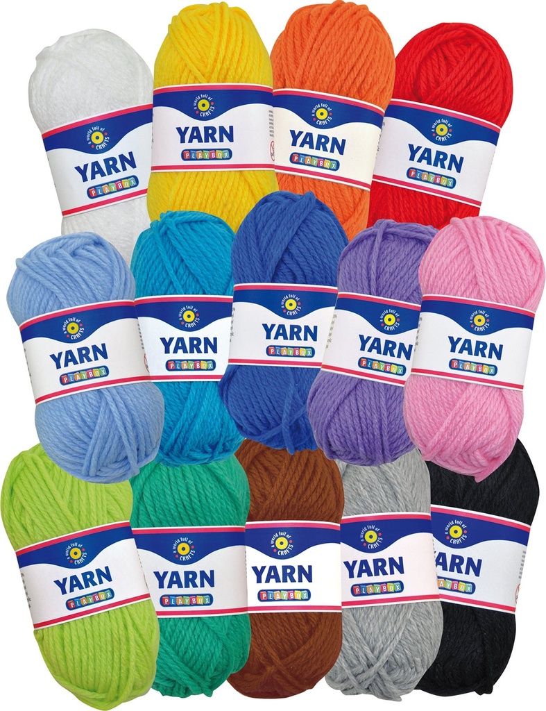 Akrylgarn 50 g x 14 färger