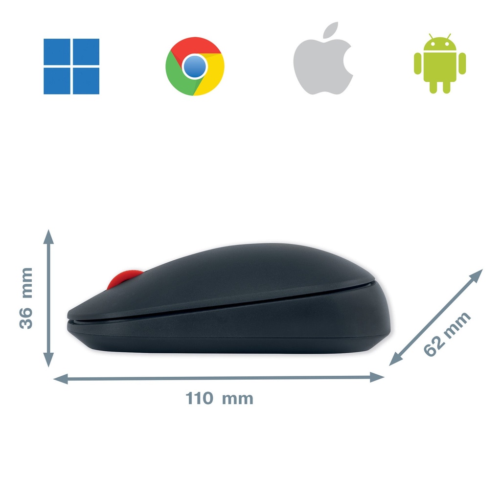 Datormus trådlös Cosy grå