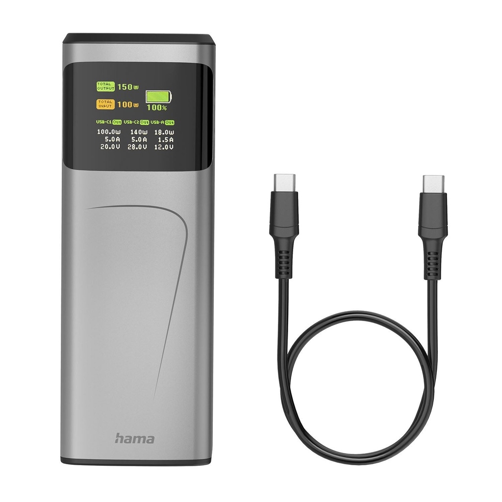 Powerbank 24000mah 2xUSBC 150W