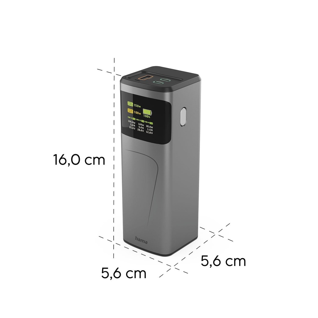 Powerbank 24000mah 2xUSBC 150W