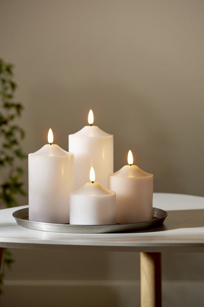 Blockljus LED Flamme Ø75 mm  H=120 mm Star Trading