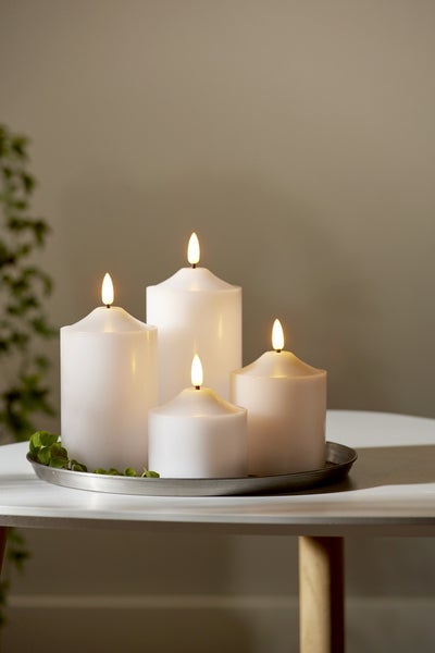 Blockljus LED Flamme Ø75 mm  H=120 mm Star Trading