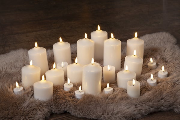 Blockljus LED Flamme Ø75 mm  H=120 mm Star Trading