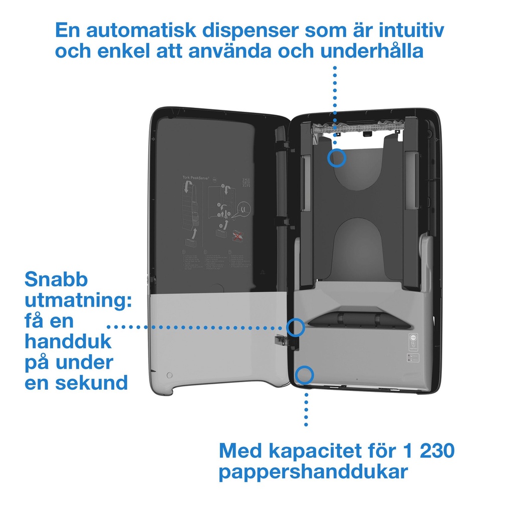 Dispenser H5 PeakServe® Sensor Svart