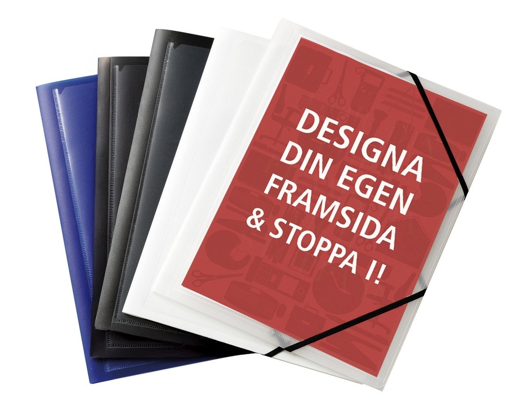 Snoddmapp PP Ficka A4 3-klaffar transparent