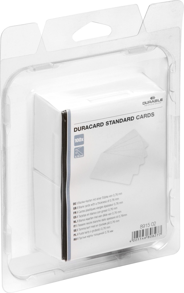 Plastkort Duracard Standard 100 st/fp vit