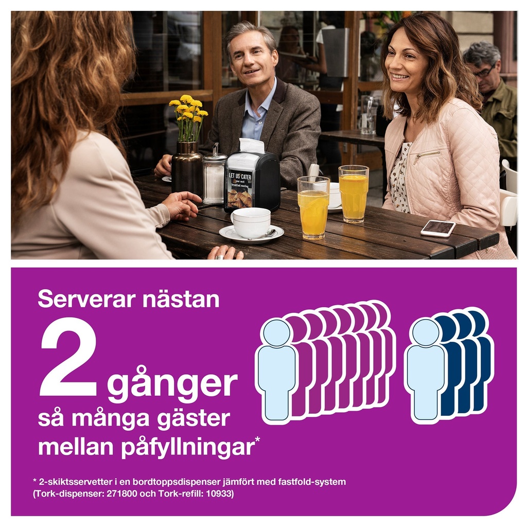 Dispenser bord Tork Xpressnap Fit® N14 stående