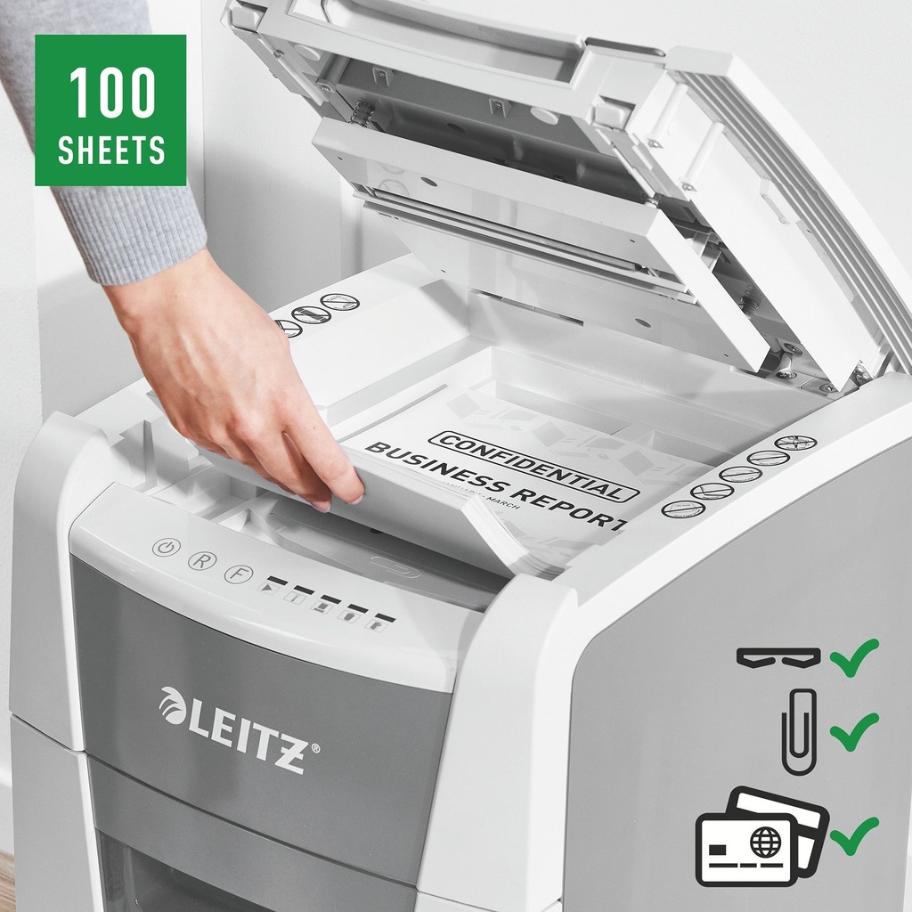 Dokumentförstörare Leitz IQ AutoFeed SmallOffice 100 P4