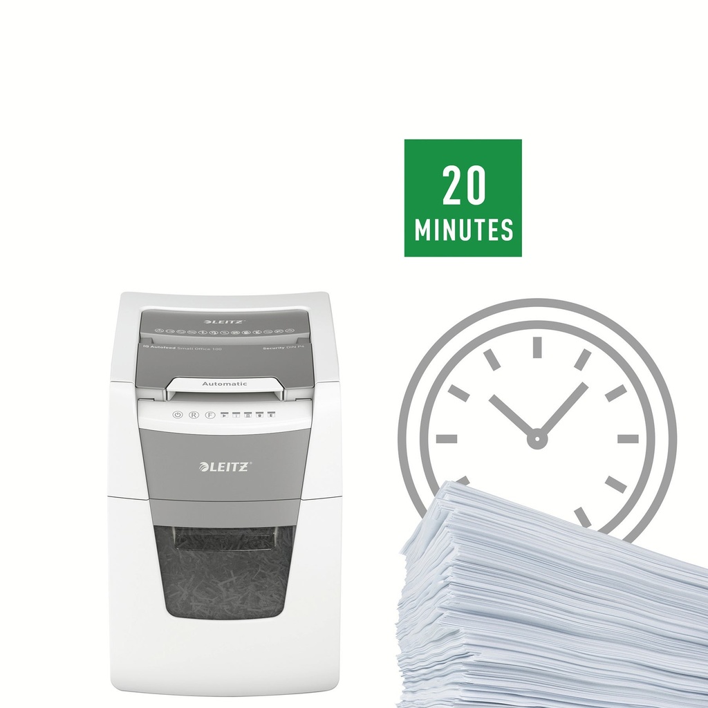 Dokumentförstörare Leitz IQ AutoFeed SmallOffice 100 P4