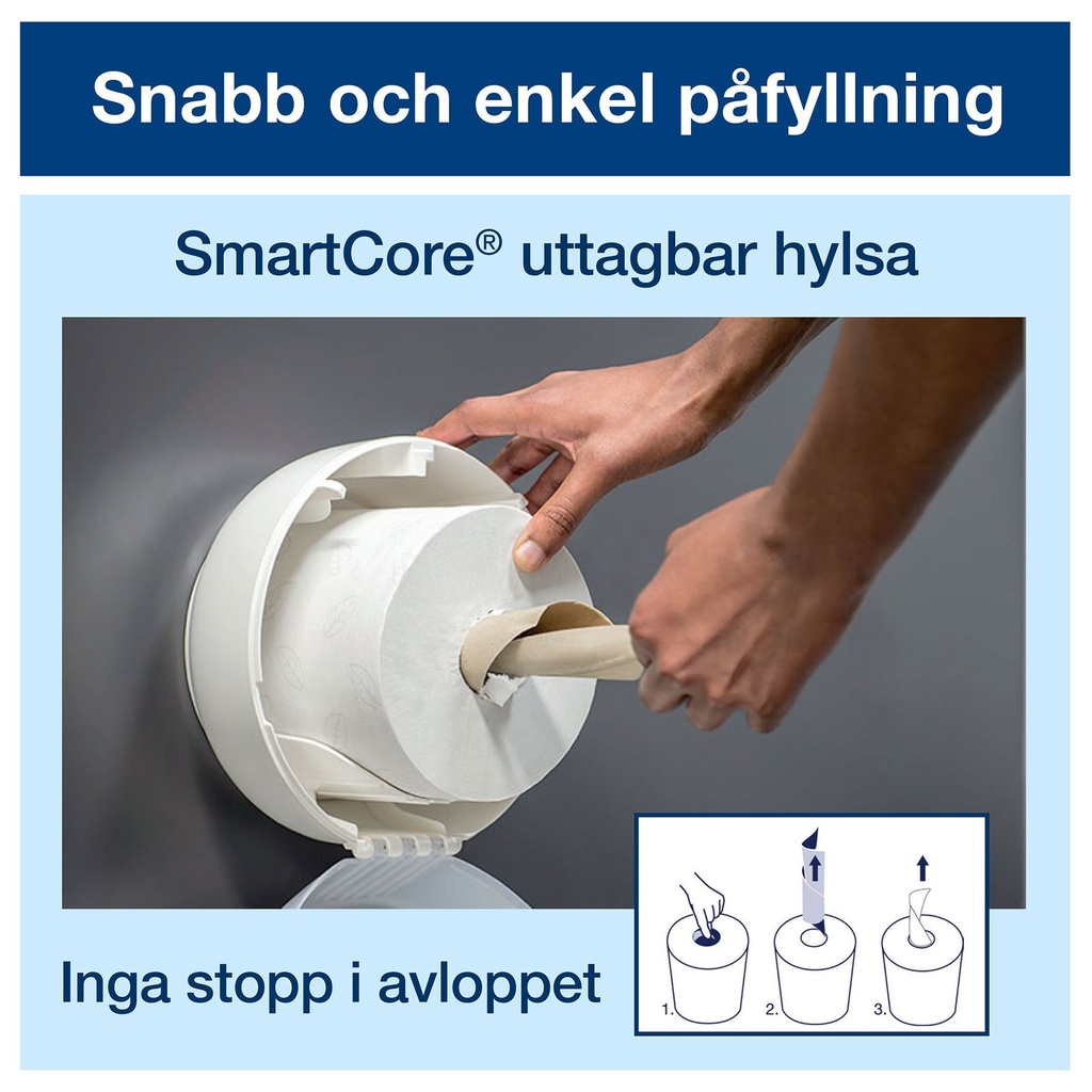 Dispenser Toalettpapper SmartOne Tork T8 Svart