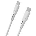 Laddkabel USB-C till USB-C 2.0 3 meter Vit Gear