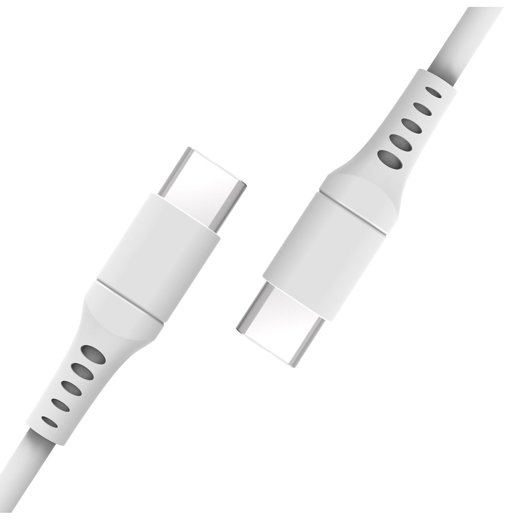 Laddkabel USB-C till USB-C 2.0 3 meter Vit Gear