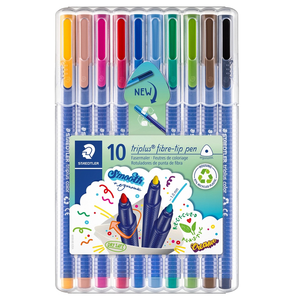 Fiberpenna Triplus Staedtler 1,0 10 st/fp