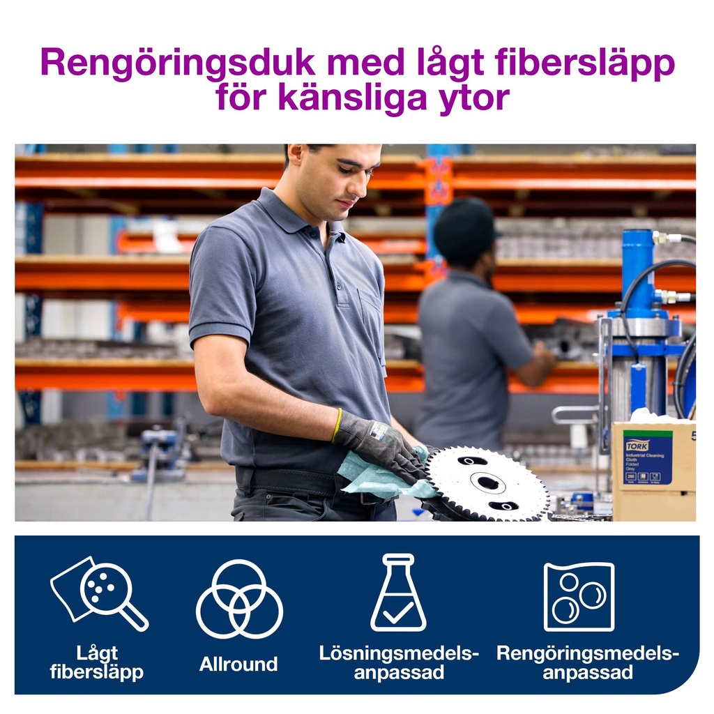 Rengöringsduk Precision refill W10 turkos Tork