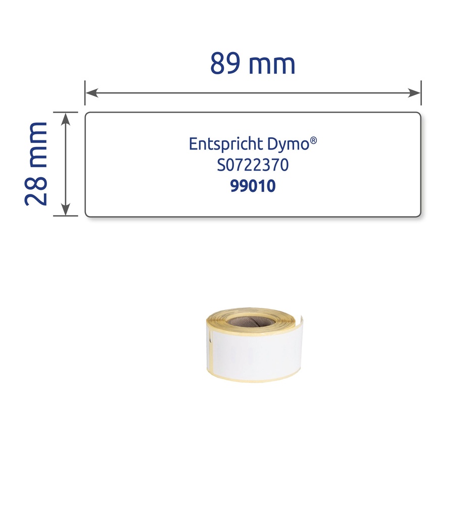Etikett Avery 89 x 28 mm 2x130 st/fp