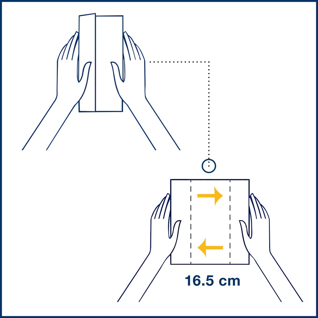 Dispenserservett Tork N14 2-lag vit 6x720 st