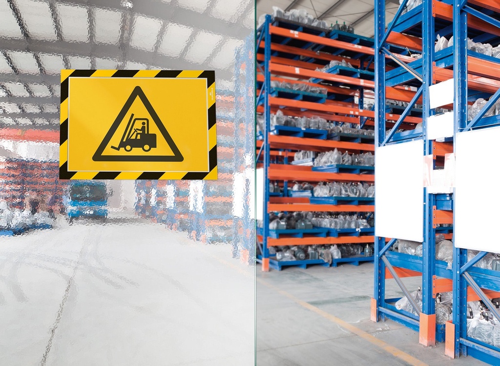 Inforam Duraframe Security A4 gul/svart 2 st/fp