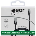 Laddkabel PRO USB-A till USB-C 2.0 Gear Svart