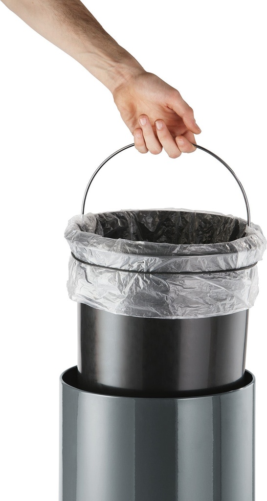Pedalhink metall 20 liter mörkgrå