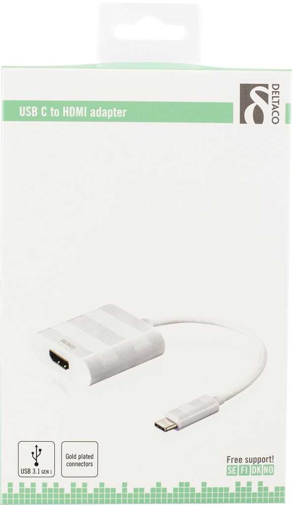 Adapter USB-C - HDMI 0,2 Meter vit