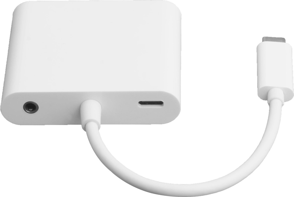 USB-C-HDMI/VGA/Ljud/USB-C 100W Deltaco Vit