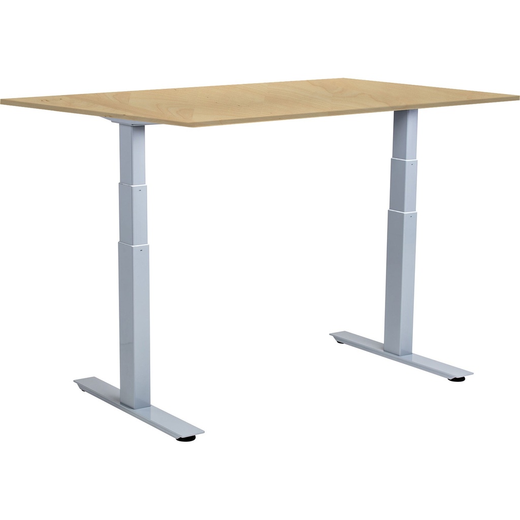 Skrivbord el Easydesk Adapt VI björk/vit 160x80 cm